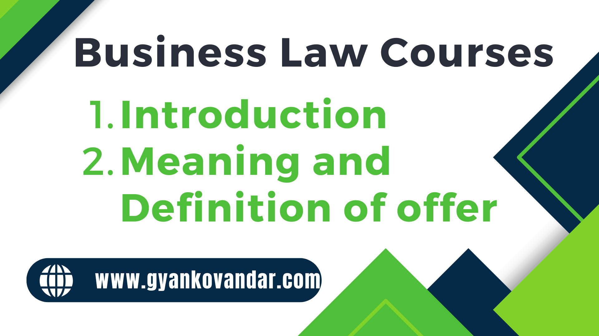 Meaning and Definitions of Offer in Business Law