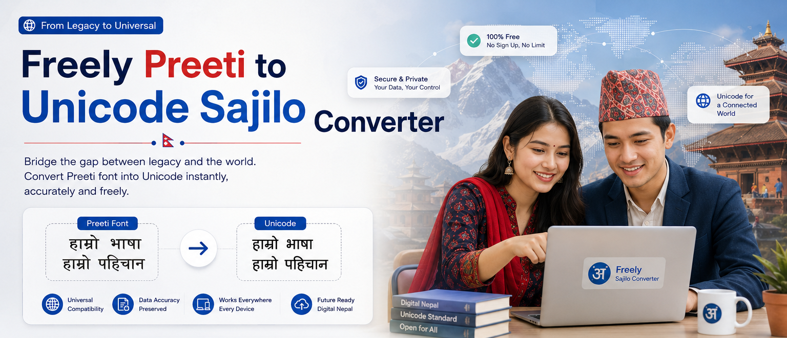 preeti to unicode sajilo